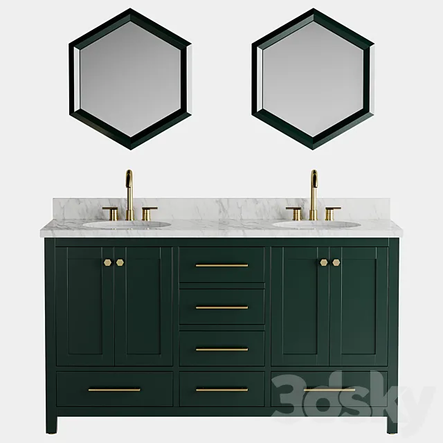 Radke Mahogany Vanity 3DModel Radke Mahogany Vanity 3DModel