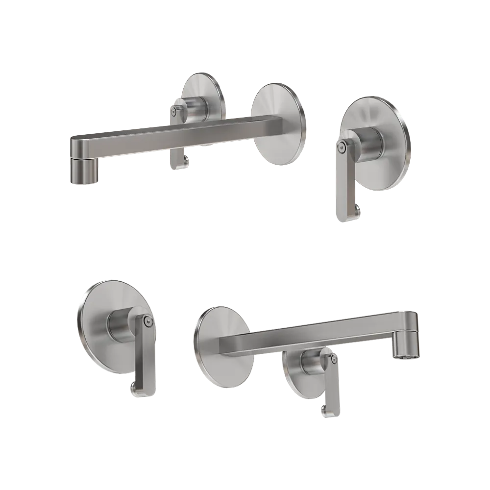 Radomonte – Wall-mounted washbasin mixer KIRA 28 3D Model