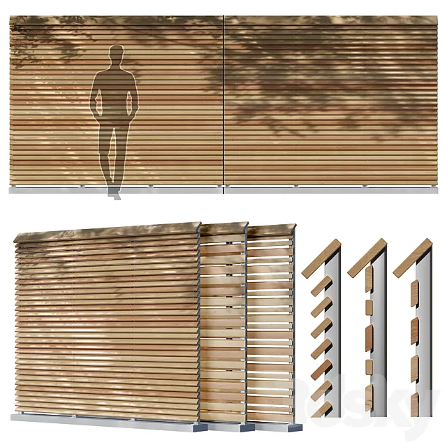 rail fence 3D Model rail fence 3D Model