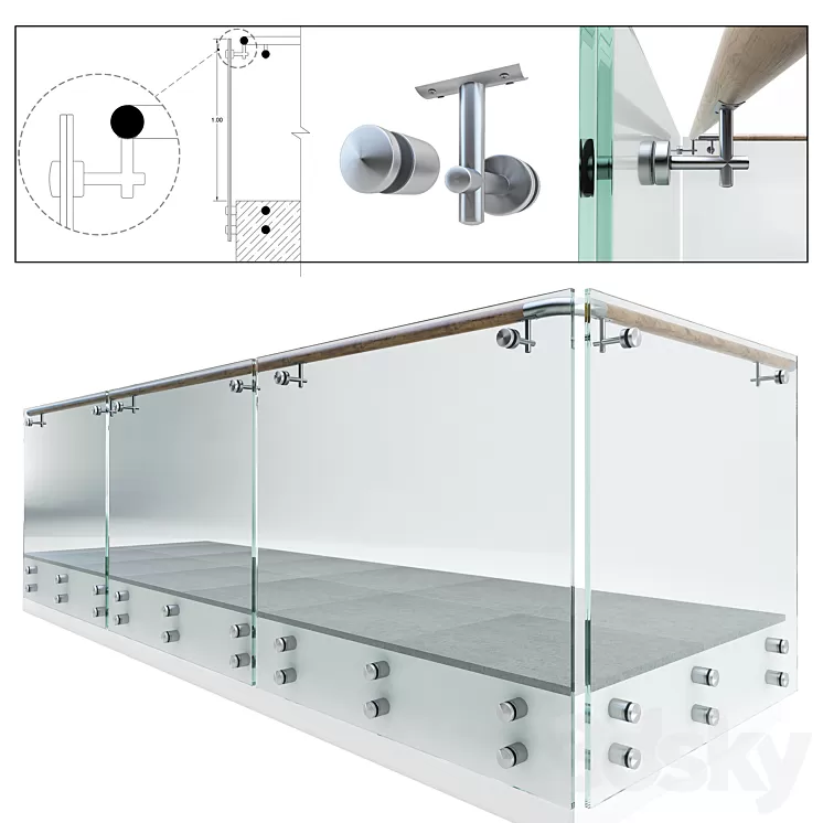 railing-01 3D Model railing-01 3D Model