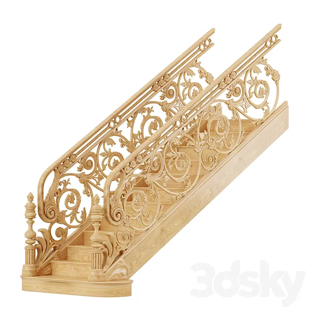 Railings classic 3D Model