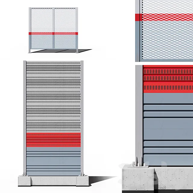 Railroad fences – Russian Railways (low-poly) 3D Model Railroad fences – Russian Railways (low-poly) 3D Model