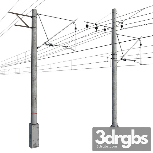 Railway Contact Network Patsk 2 3D Model Download