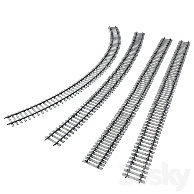 Railway pack №1 3D Model Railway pack №1 3D Model