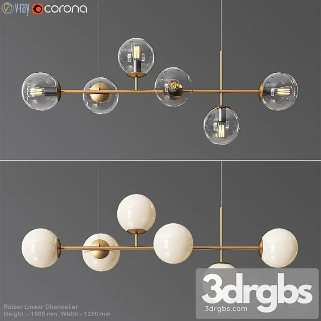 Raizer Linear Chandelier 3D Model Download