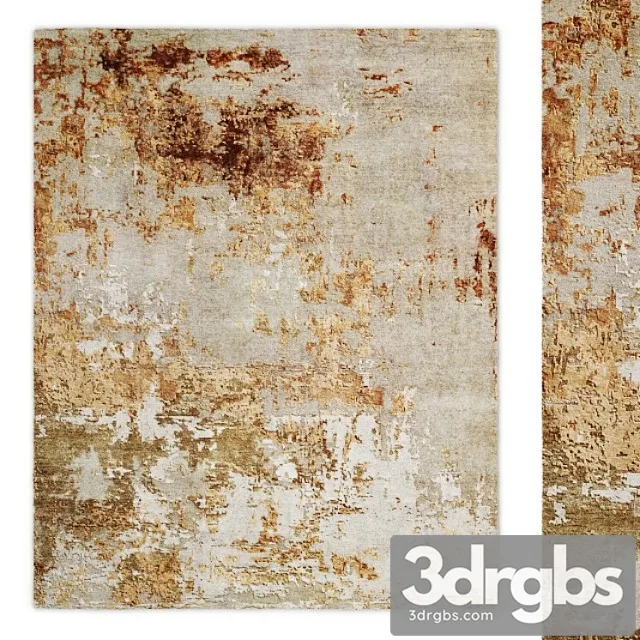 Raku hand-knotted rug rh 3D Model Download