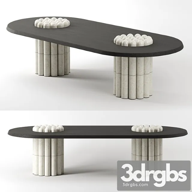 Raku Yaki Dining Table Oblong by Emmanuelle Simon 3D Model Download Raku Yaki Dining Table Oblong by Emmanuelle Simon 3D Model Download