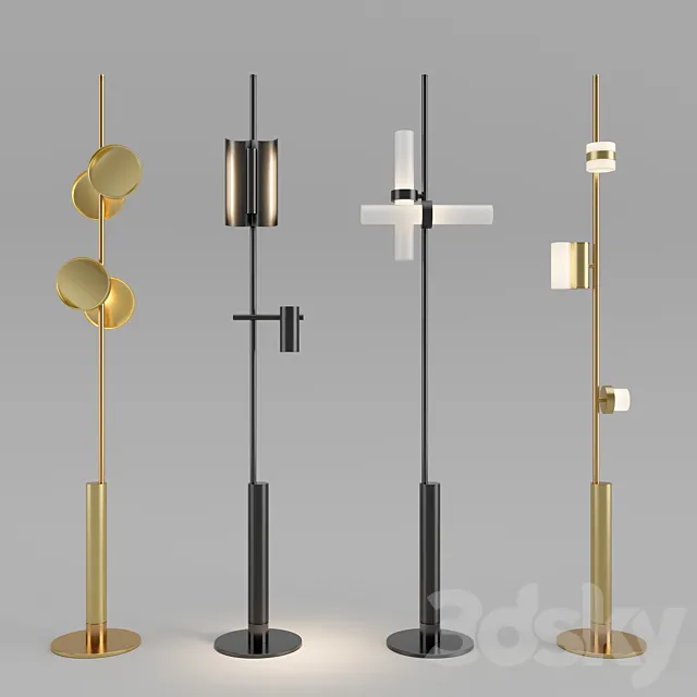 rakumba typography cilon floor lamp 3D Model
