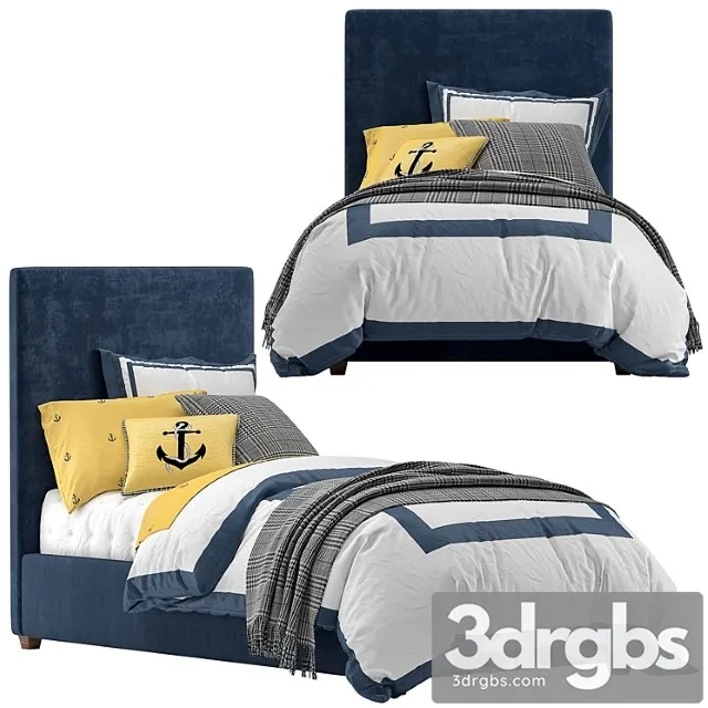 Raleigh upholstered square bed & headboard 2 3D Model Download Raleigh upholstered square bed & headboard 2 3D Model Download