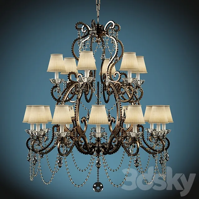 Ralph Lauren adriana chandelier 3D Model Ralph Lauren adriana chandelier 3D Model