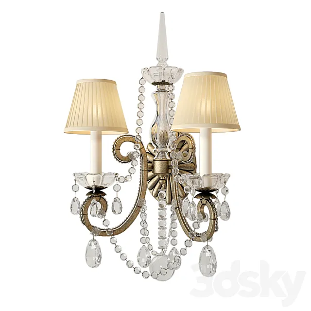 Ralph Lauren Adrianna double sconce RL2231ASL-S 3D Model