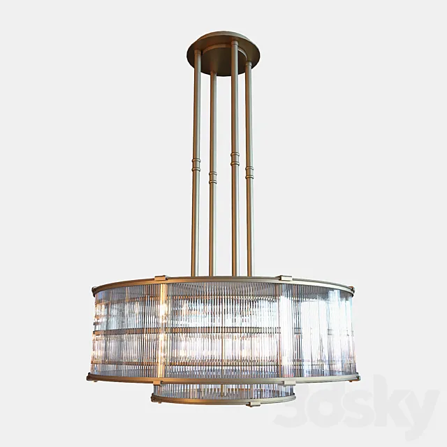 Ralph Lauren Allen Large Tiered Chandelier 3D Model
