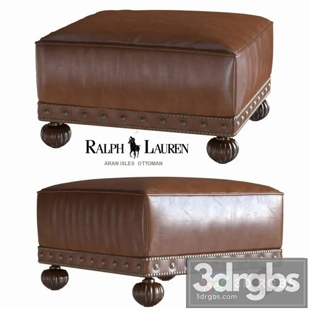 Ralph Lauren Aran Isles Ottoman 3D Model Download