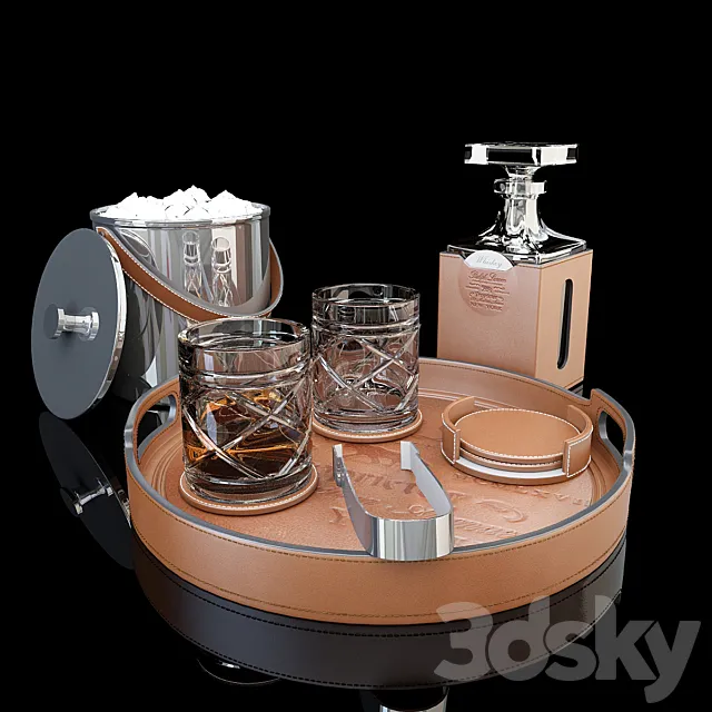 Ralph Lauren bar accessories 3D Model Ralph Lauren bar accessories 3D Model