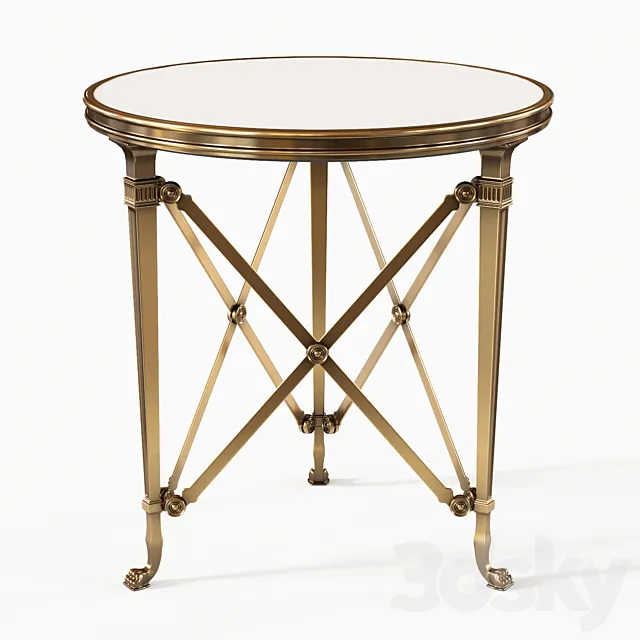 Ralph Lauren Cannes Gueridon Table 3D Model Ralph Lauren Cannes Gueridon Table 3D Model