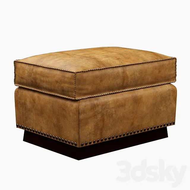 Ralph Lauren Colorado Club Ottoman 3D Model Ralph Lauren Colorado Club Ottoman 3D Model