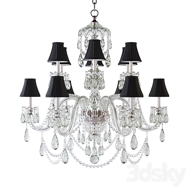 Ralph Lauren Duchess Large Chandelier with Cut Arms DC102 3D Model Free Download