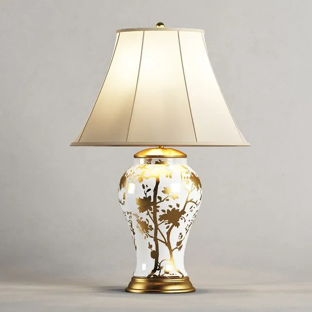 Ralph Lauren Gable Table Lamp in Gold RL 15032GD 3D Model Ralph Lauren Gable Table Lamp in Gold RL 15032GD 3D Model