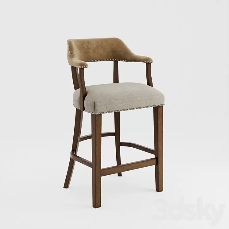 Ralph Lauren Hither Hills Studio Bar Stool 3D Model