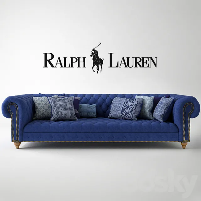 Ralph Lauren Home Indigo chesterfield sofa 3DModel