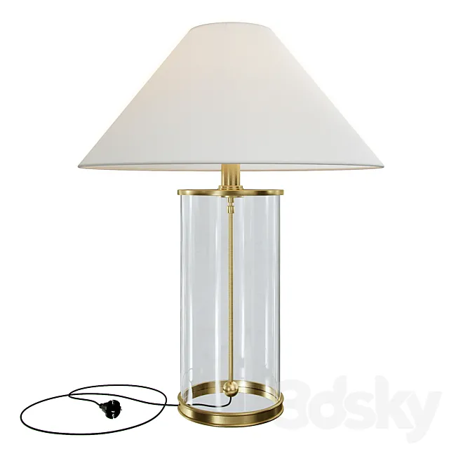 Ralph Lauren Home Modern table lamp in natural brass 3D Model Ralph Lauren Home Modern table lamp in natural brass 3D Model