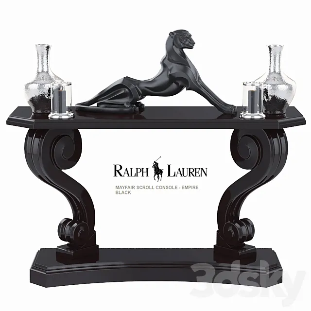 Ralph Lauren mayfair scroll console Eichholtz Cheetah 3DModel Ralph Lauren mayfair scroll console Eichholtz Cheetah 3DModel