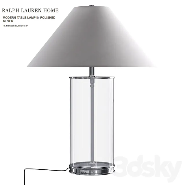 Ralph Lauren MODERN TABLE LAMP IN POLISHED SILVER 3DModel
