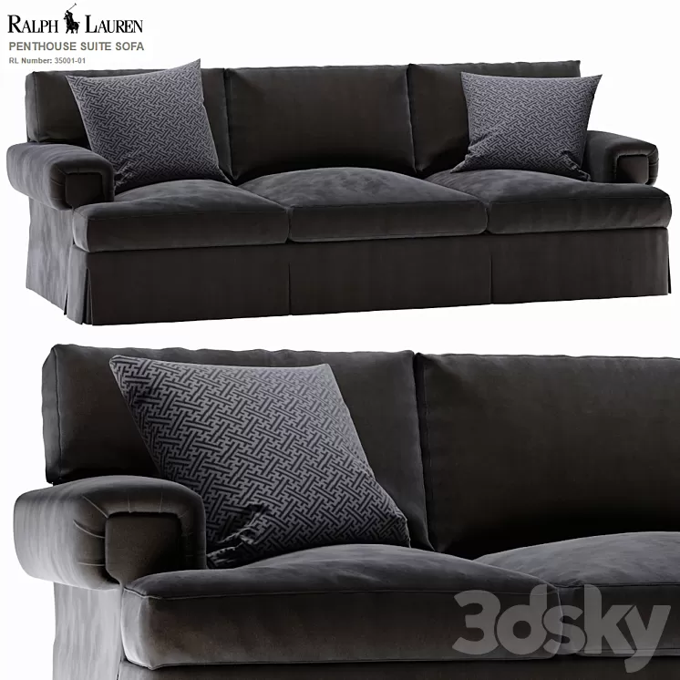 Ralph Lauren PENTHOUSE SUITE SOFA 35001-01 3D Model