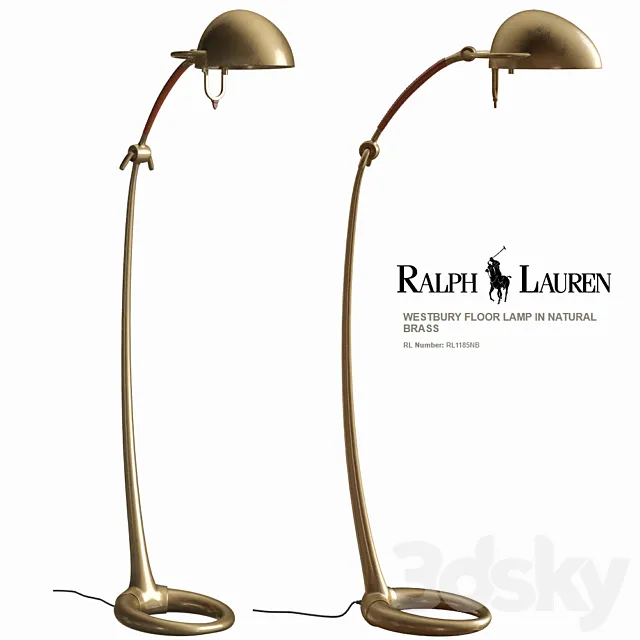 Ralph Lauren WESTBURY FLOOR LAMP IN NATURAL BRASS RL1185NB 3DModel Ralph Lauren WESTBURY FLOOR LAMP IN NATURAL BRASS RL1185NB 3DModel