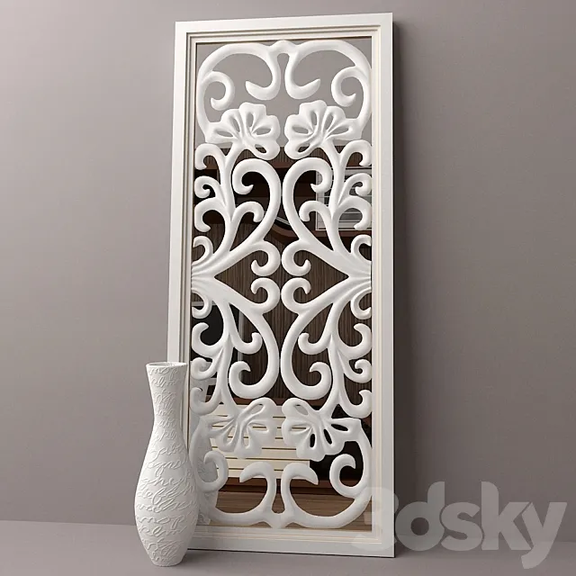 Ranakpur white mirror 3DModel Ranakpur white mirror 3DModel