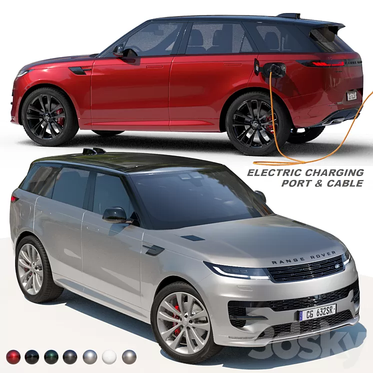 Range Rover Sport hybrid PHEV 2023 3D Model