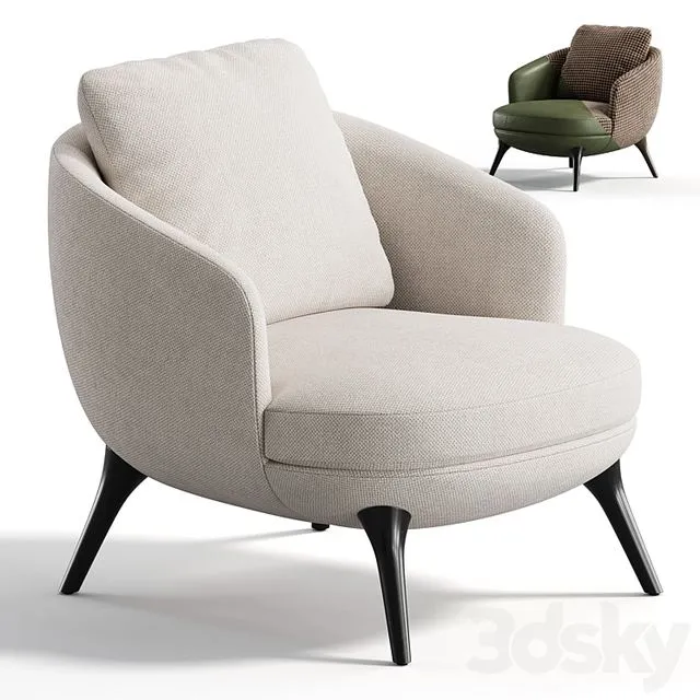 Raphael Armchair by Minotti 3D Model Raphael Armchair by Minotti 3D Model