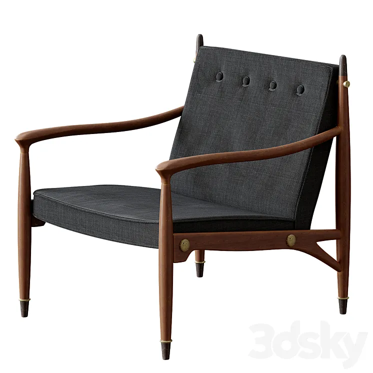 Rare Frank Kyle Lounge Chair 1950s 3D Model Free Download
