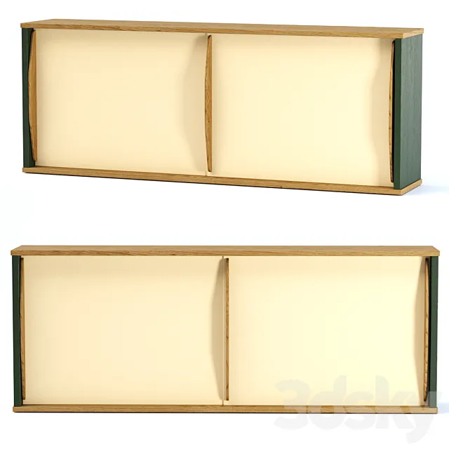 Rare wall-mounted sideboard by Jean Prouve _ Wooden hanging cabinet 3DModel Rare wall-mounted sideboard by Jean Prouve _ Wooden hanging cabinet 3DModel