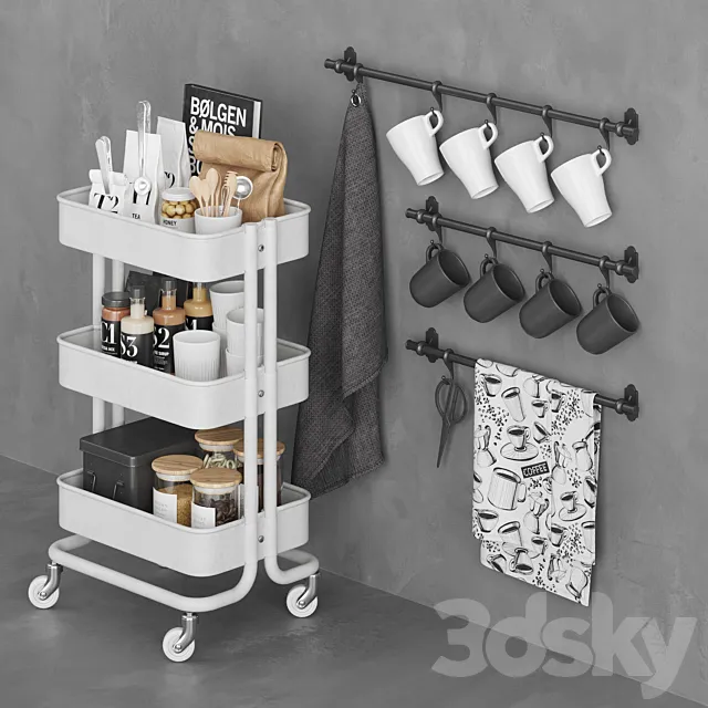 Raskog beverage cart 3D Model