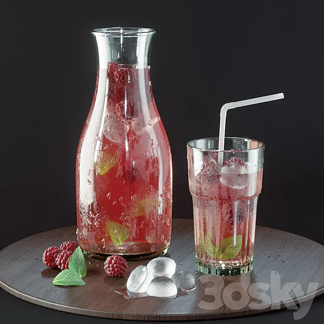 Raspberry Lemonade 3D Model