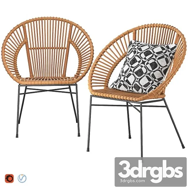 Rattan Accent Chair Natural Sarita 3D Model Download Rattan Accent Chair Natural Sarita 3D Model Download