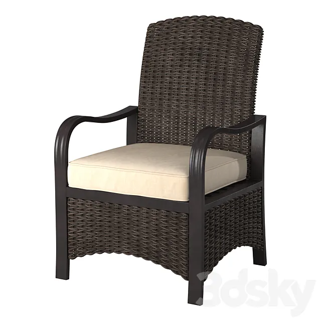 Rattan Arm Chair 3DModel Rattan Arm Chair 3DModel