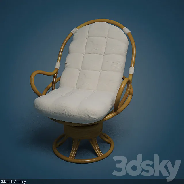 Rattan armchair 3DModel Rattan armchair 3DModel