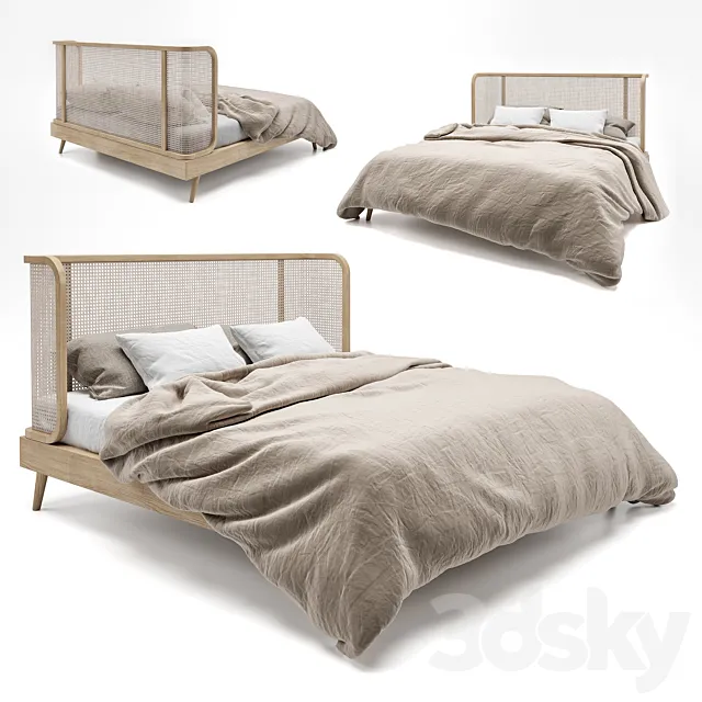 Rattan Bed MB03 3DModel Rattan Bed MB03 3DModel