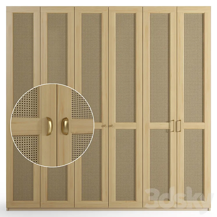 Rattan cabinet 3D Model Free Download