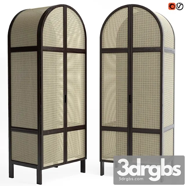 Rattan cabinet cane 3D Model Download