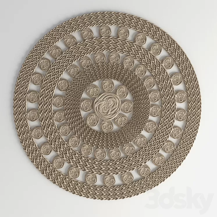 rattan carpet 2 3D Model rattan carpet 2 3D Model