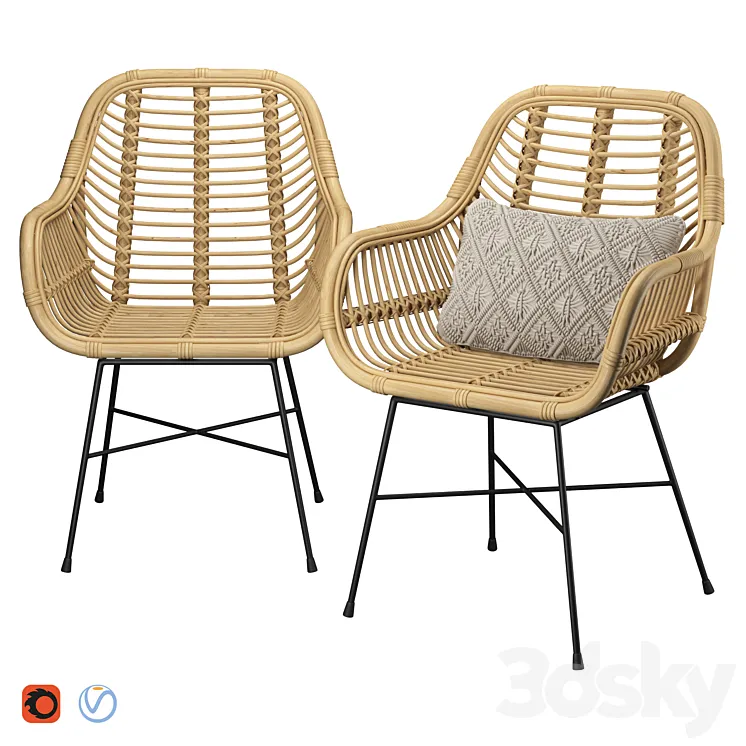 Rattan Chair 3D Model Free Download