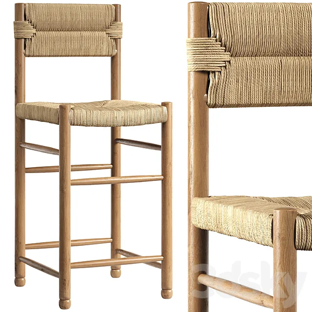 Rattan chair | Charlotte Counter Stool 3D Model