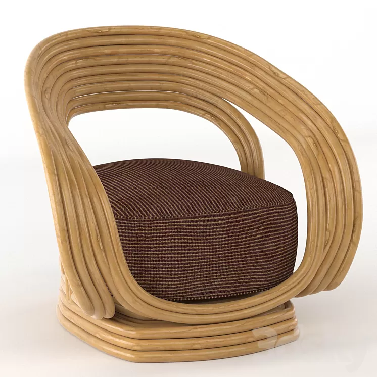 RATTAN CHAIR summer interior 3D Model RATTAN CHAIR summer interior 3D Model