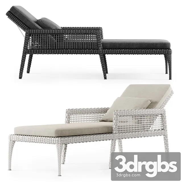 Rattan Chaise Lounge Dr50 Shezlong Iz Rotanga 3D Model Download