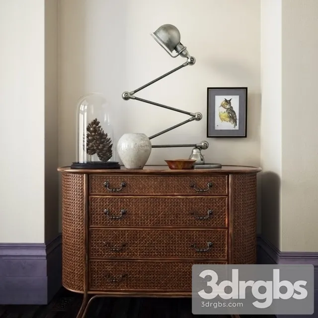Rattan Chest 3D Model Download