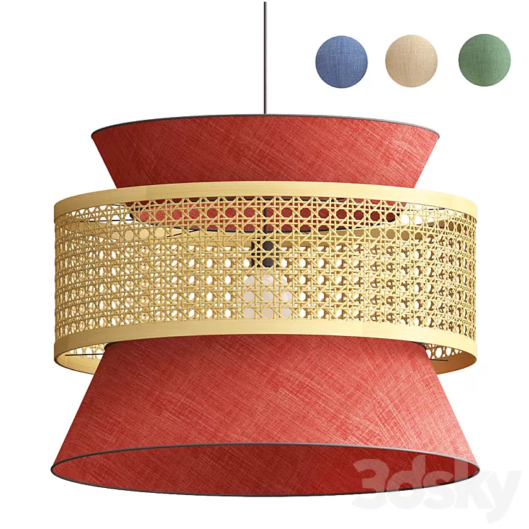 Rattan Dolkie Pendant 3D Model Free Download