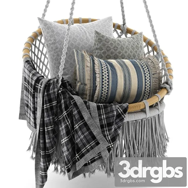 Rattan hammock macrame